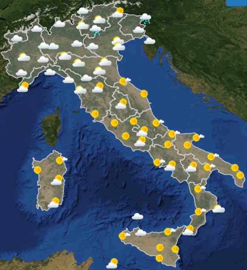 mappe ore 6 - Meteo previsioni del tempo di domani venerdì 19 luglio 2019 - meteoweek.com