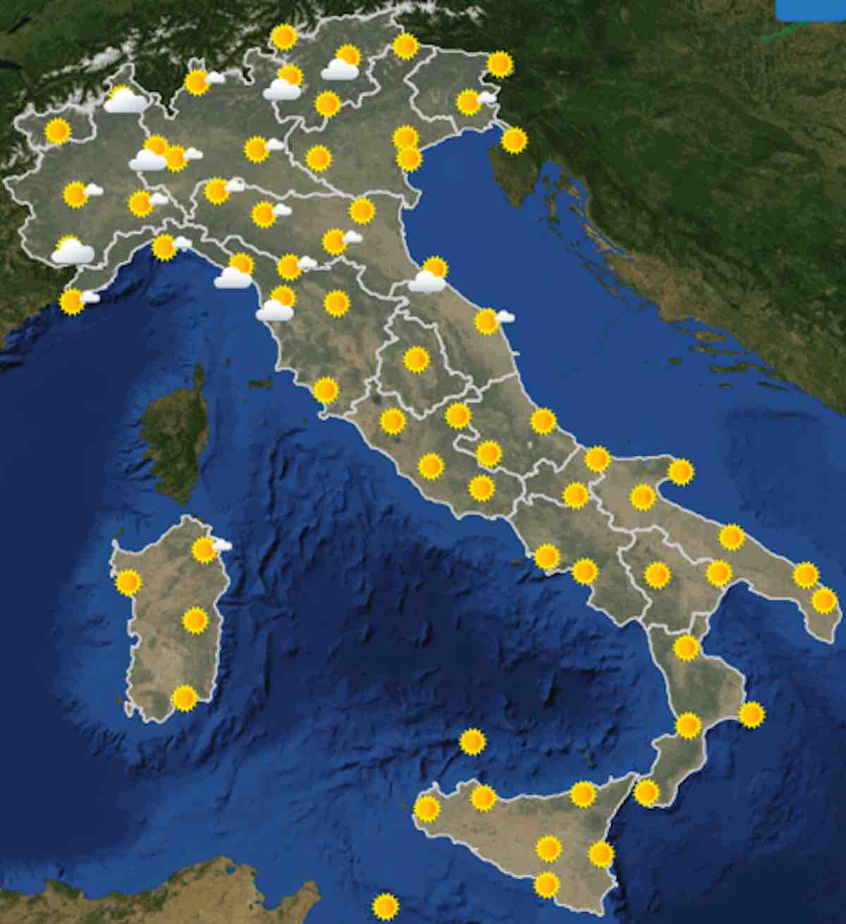 mappe ore 6 - Previsioni Meteo mercoledì 24 luglio- l'ondata di caldo raggiunge il picco - meteoweek.com