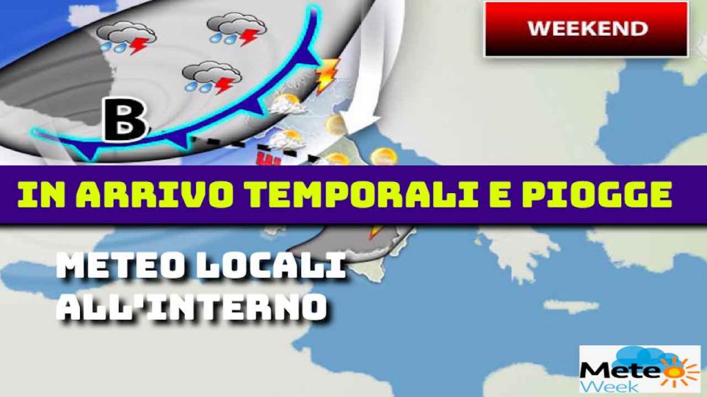 Meteo Weekend sabato 5 e domenica 6 ottobre in arrivo TEMPORALI
