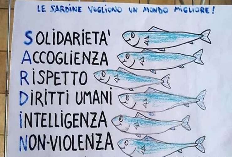 movimento sardine a Firenze