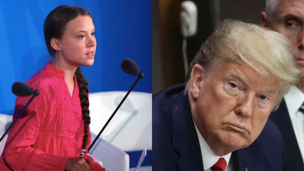 Greta Thunberg e Donald Trump