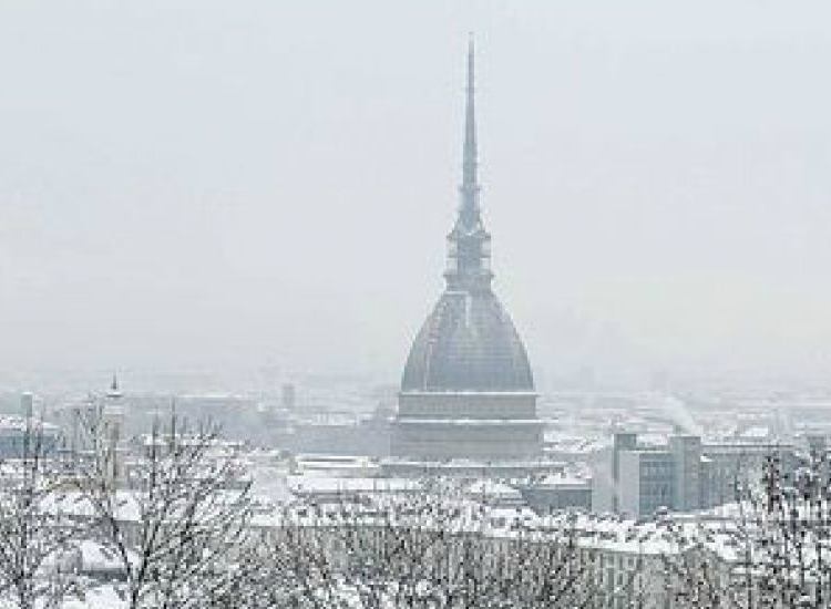 Greta Thumberg Torino innevata