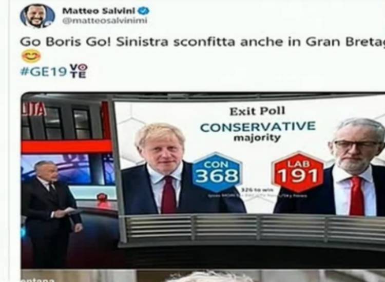 salvini esulta elezioni gb