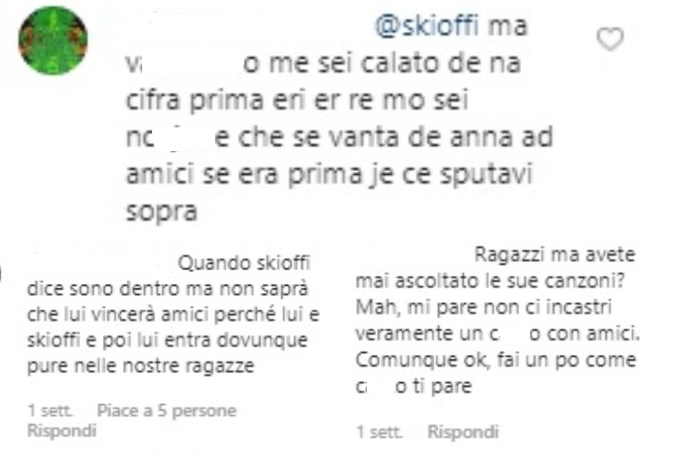 Commenti dei fans di Skioffi - meteoweek