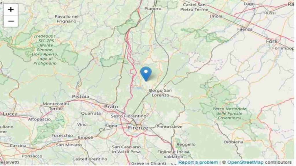 Forte scossa di terremoto a Barberino di Mugello