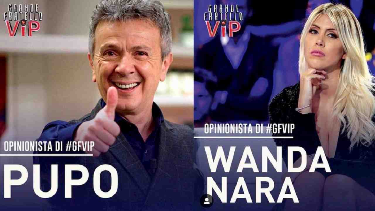 Pupo e Wanda Nara Grande Fratello