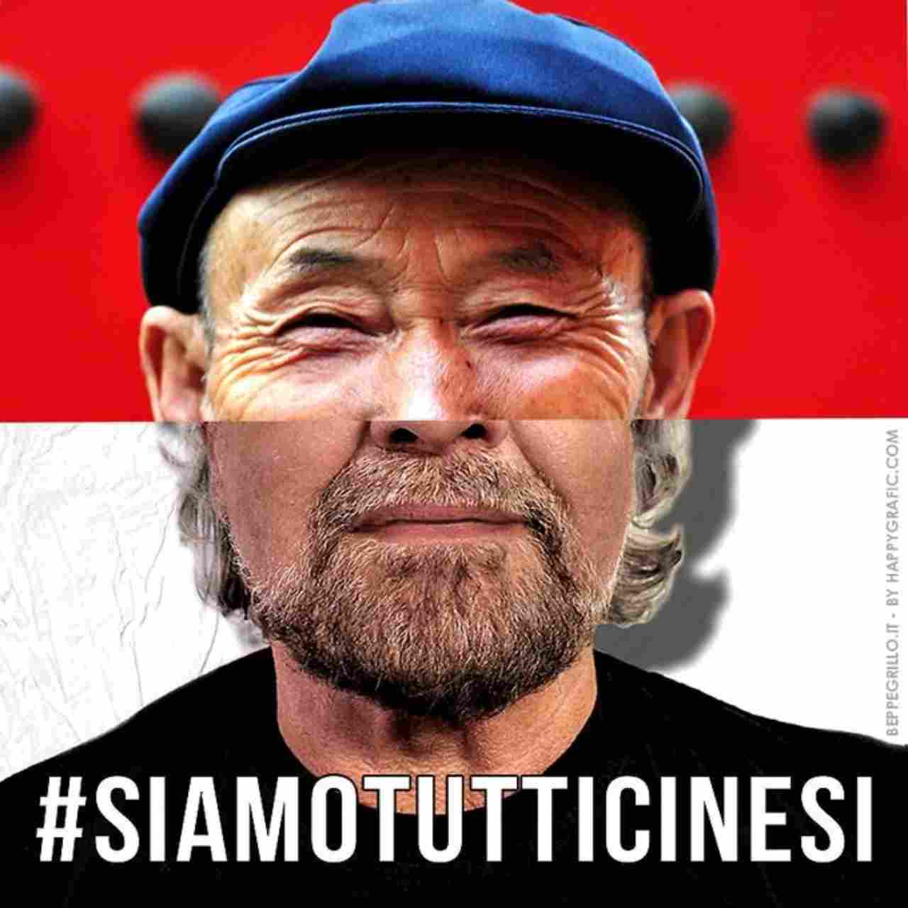 grillo lancia hastag siamo tutti cinesi