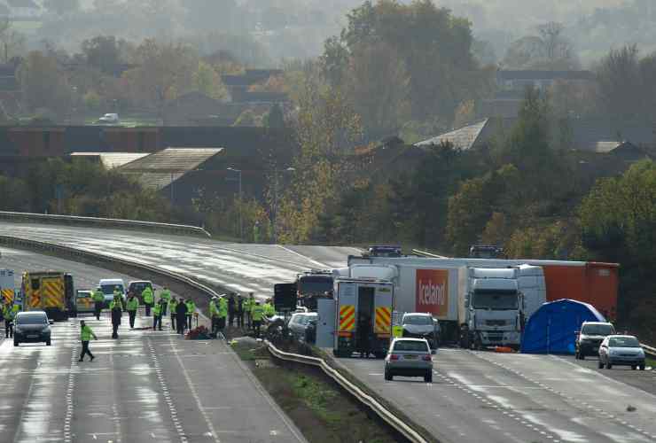 incendio autostrada tir