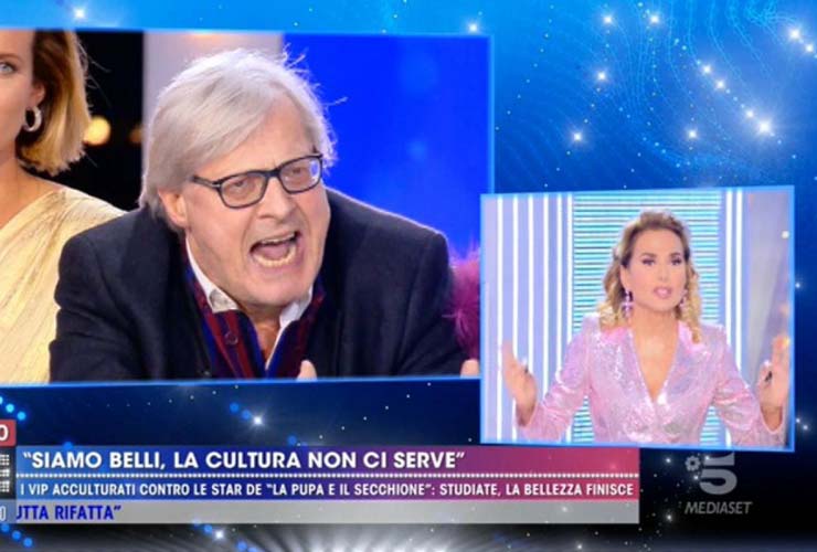 Vittorio Sgarbi litiga con Barbara D'Urso