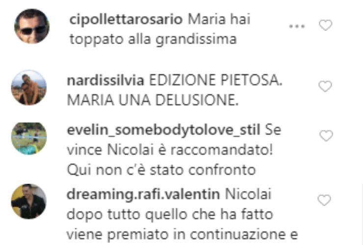 Commenti Instagram - meteoweek