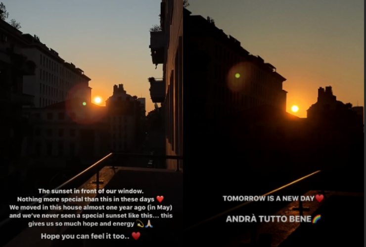Valentina Ferragni tramonto in quarantena - meteoweek