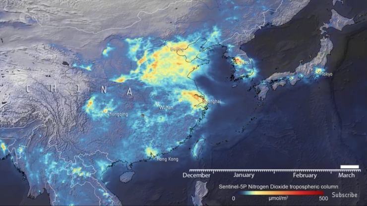 coronavirus cina inquinamento