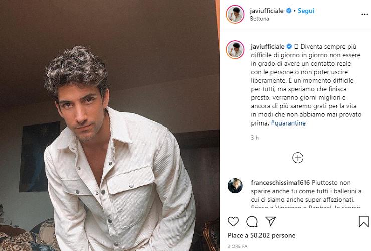 Javier su Instagram - meteoweek