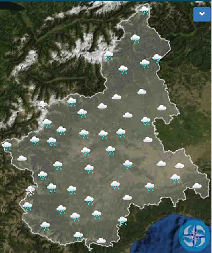 Meteo Torino oggi martedì 21 aprile pioggia persistente MeteoWeek