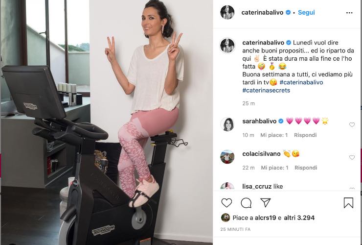 Caterina Balivo su Instagram - meteoweek