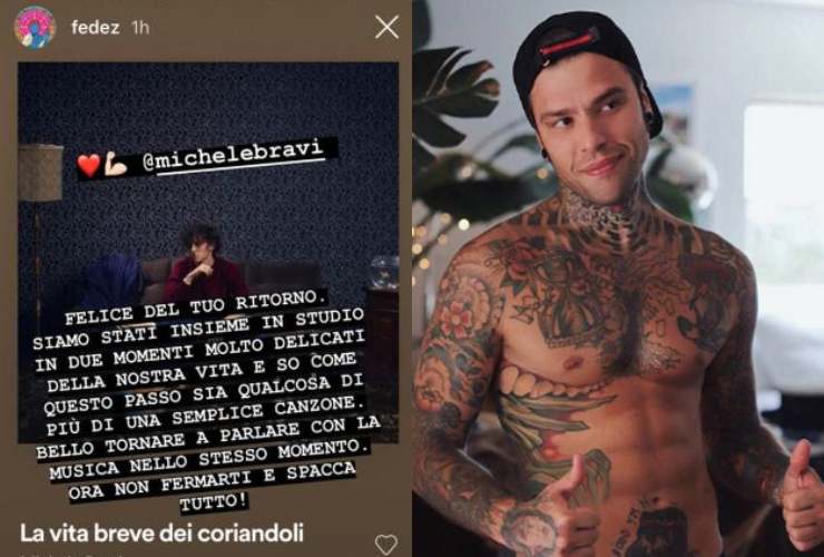 Fedez su Instagram - meteoweek