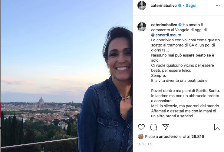 La conduttrice su Instagram - meteoweek