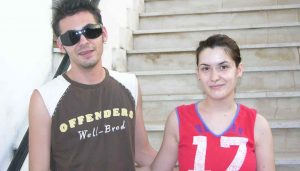 Valentina Pitzalis e Manuel Piredda prima dell'incendio di Bacu Abis