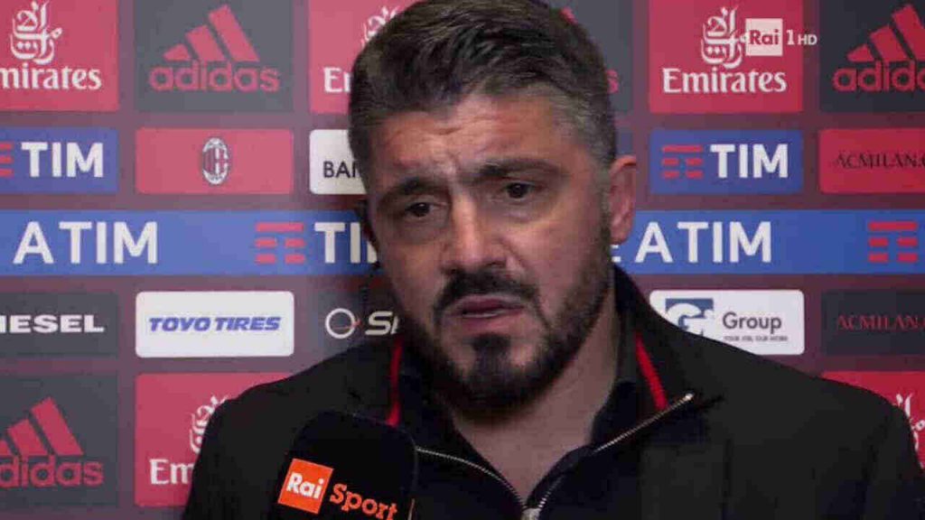 Lo strazio di Rino Gattuso in diretta tv: occhi lucidi e bacio al cielo