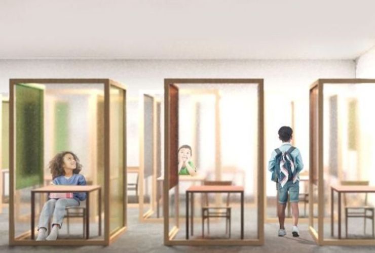 scuola in sicurezza - gabbie in plexiglass