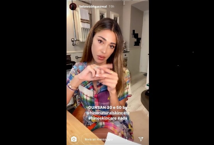 Belen Rodriguez messaggio a Stefano