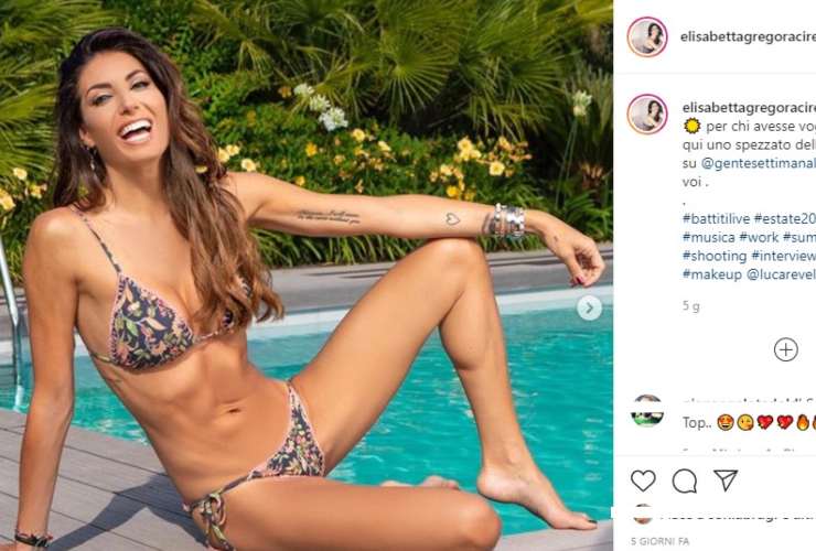 Elisabetta Gregoraci, in bikini-Meteoweek.com