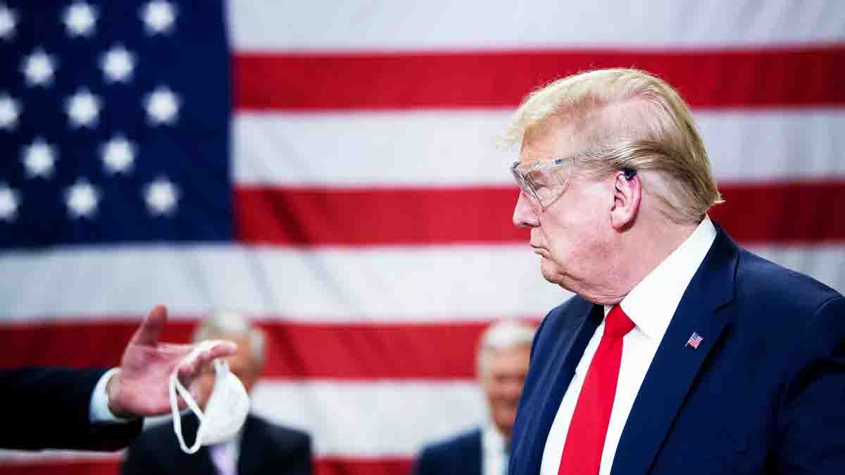 Trump no uso mascherine