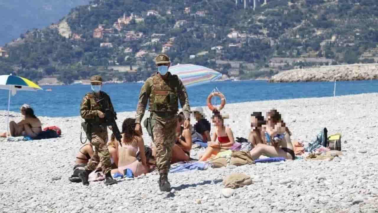 spiaggia Ventimiglia militari