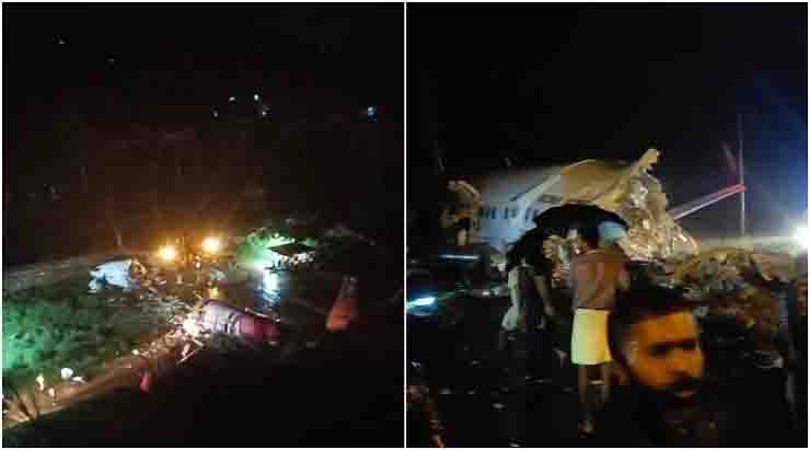 Aereo AirIndia finito fuori pista spezzato in due morti