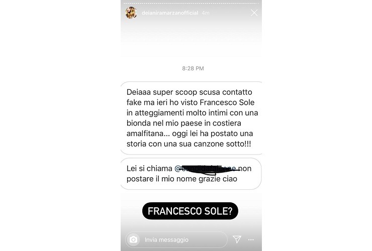 Francesco Sole insieme a una bionda