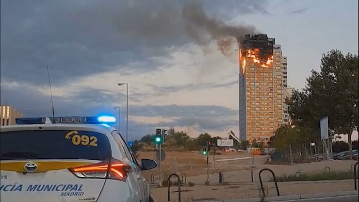 Incendio grattacielo Madrid