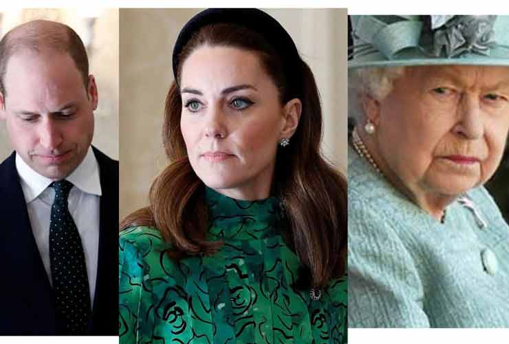 William, Kate e Regina Elisabetta