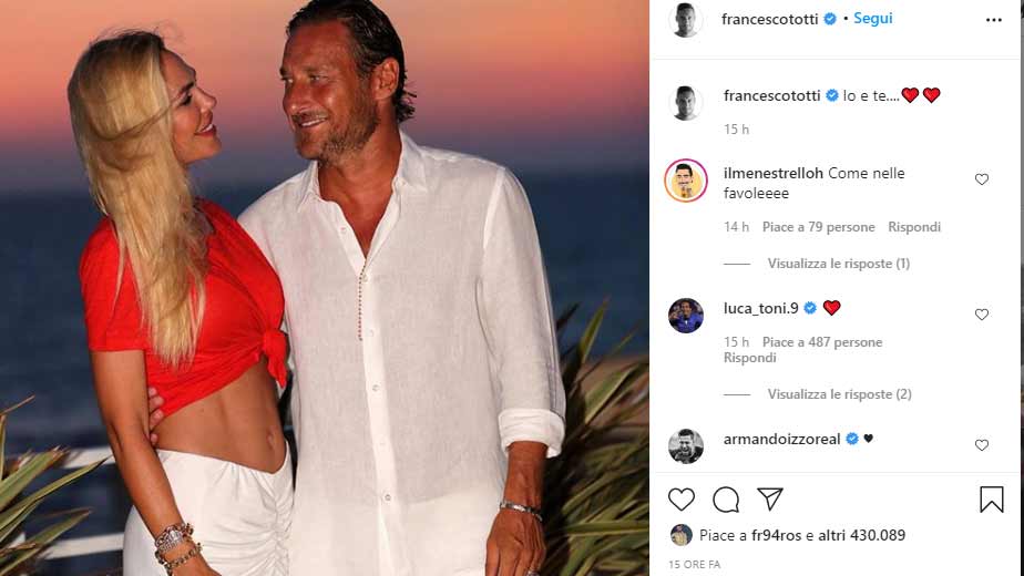 Francesco Totti e Ilary Blasi