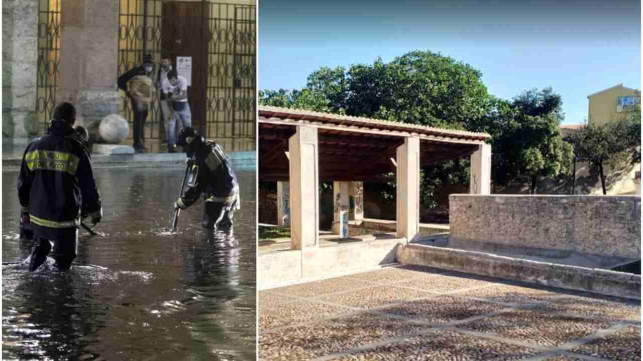 Sassari, bomba d’acqua: un uomo muore affogato nella fontana