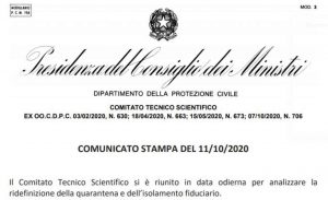 Coronavirus, quarantena ridotta a 10 giorni con un solo tampone negativo
