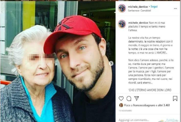 Michele Dentice e la sua amata nonna - Fonte Instagram