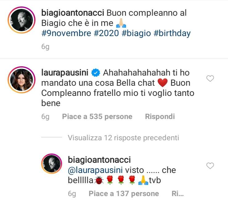 Biagio Antonacci Compleanno Il Cantante Si Fa Gli Auguri Da Solo Laura Pausini Risponde Cosi