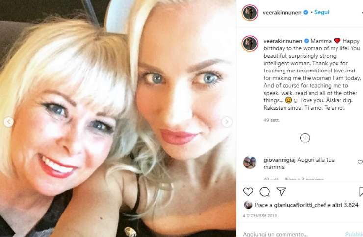 Veera Kinnunen e sua madre - Fonte Instagram