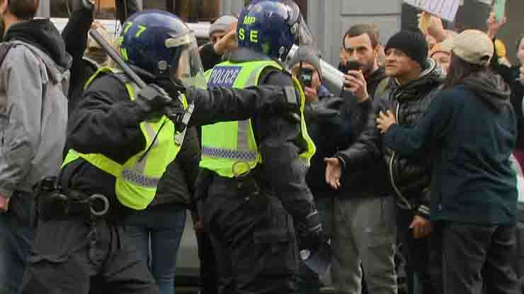 protesta anti lockdown a Londra