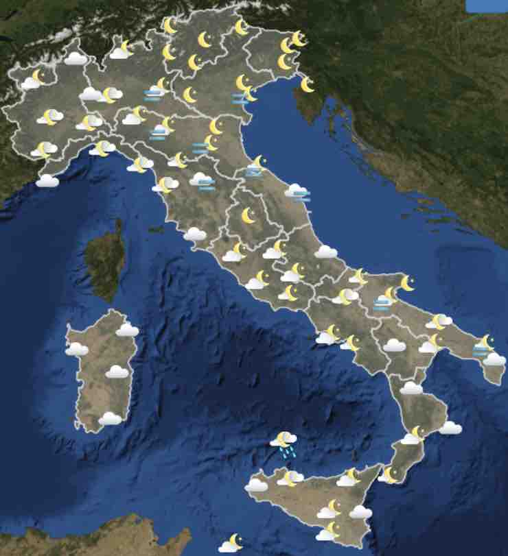 mappa Italia ore 18