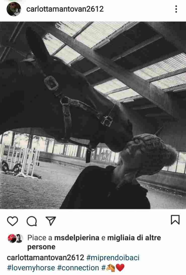 Carlotta e il suo cavallo - Fonte Instagram