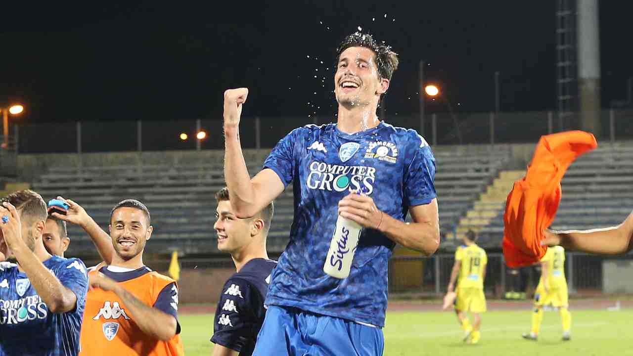 Empoli, Stefano Moreo in campo contro il Pescara, 18 agosto 2019 (foto di Gabriele Maltinti/Getty Images)