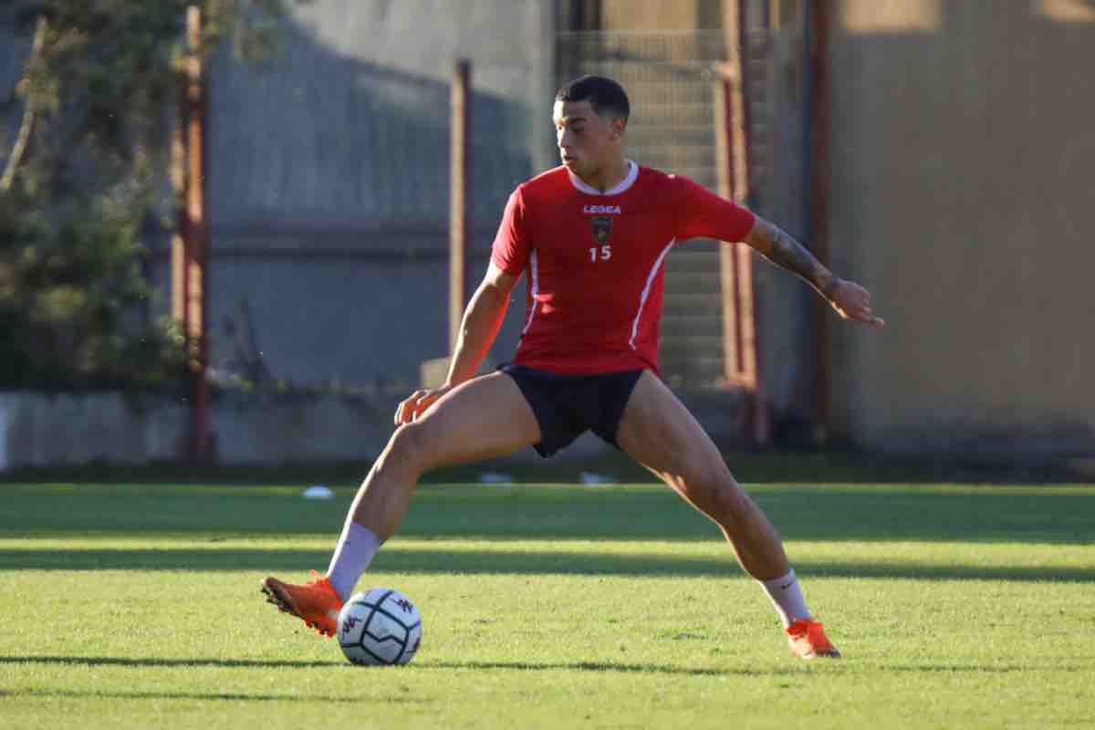 L’allenamento prima della partenza per Pescara