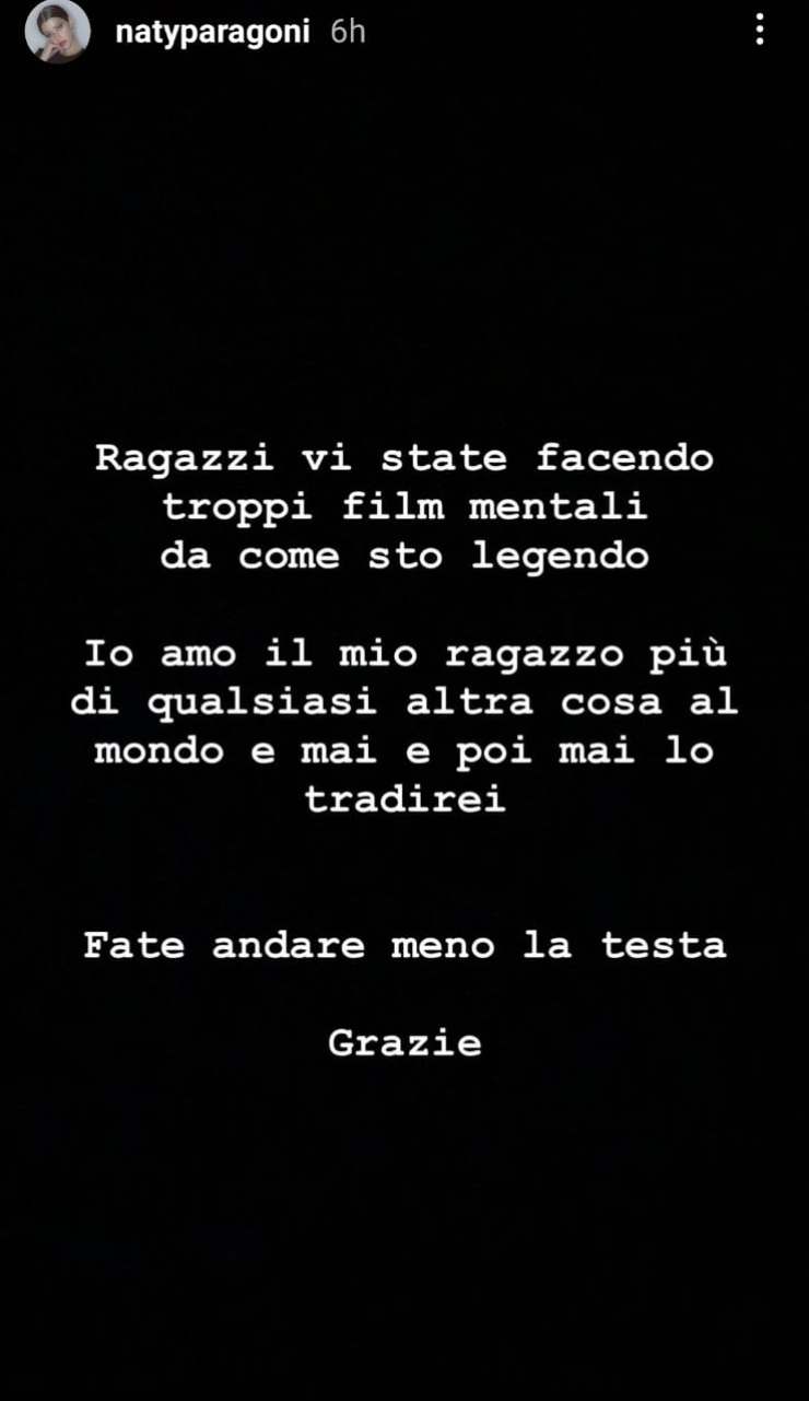 Le parole di Natalia - Fonte Instagram