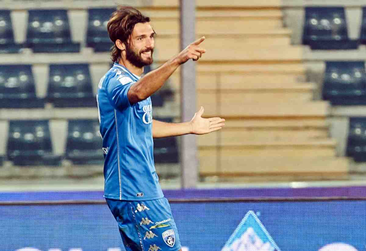 Leonardo Mancuso con la maglia dell'Empoli