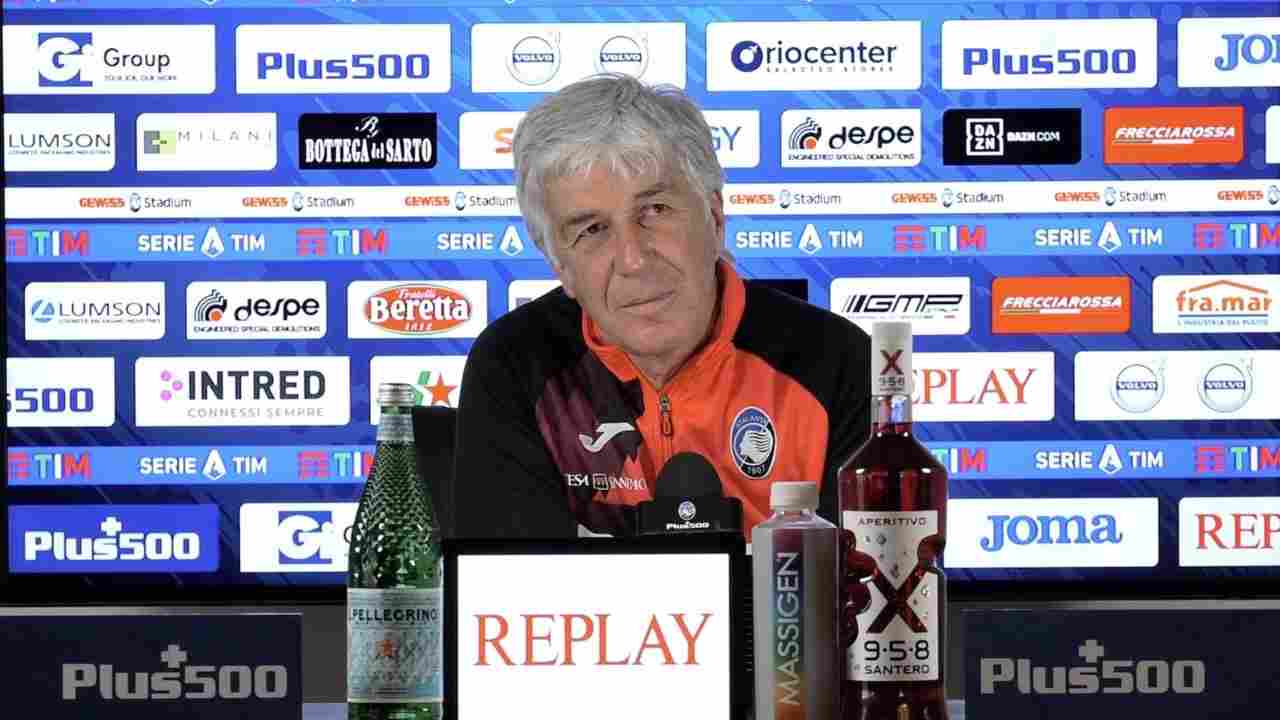 Atalanta, il tecnico Gian Piero Gasperini in conferenza stampa (foto © Atalanta)