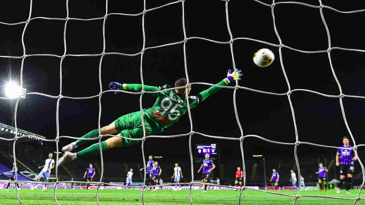 Atalanta, Pierluigi Gollini in campo contro la Lazio, 20 giugno 2020 (Photo by Miguel Medina/AFP via Getty Images)