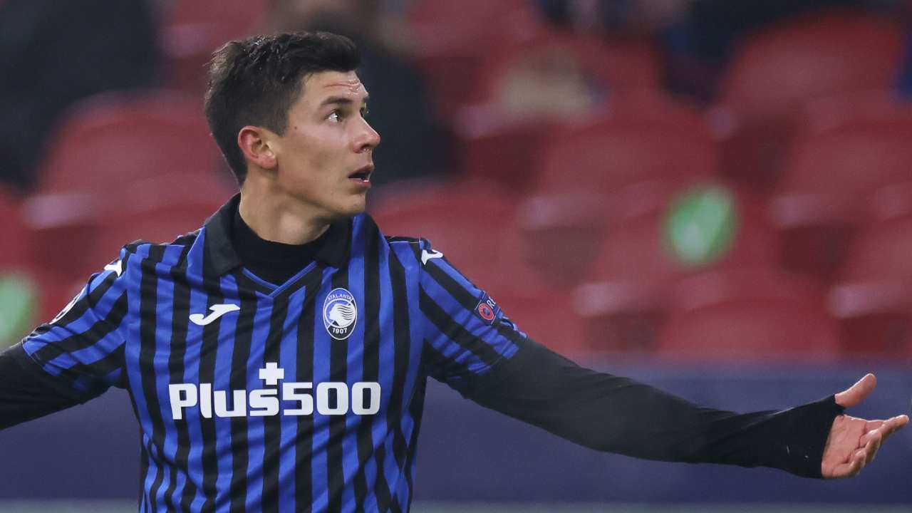 Atalanta, Matteo Pessina durante la partita di Champions League contro l'Ajax, 9 dicembre 2020 (foto di Kenzo Tribouillard/AFP via Getty Images)