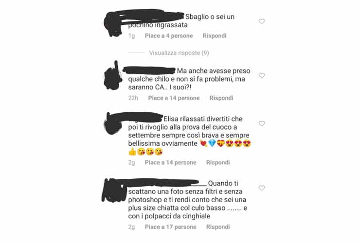 Elisa Isoardi commenti