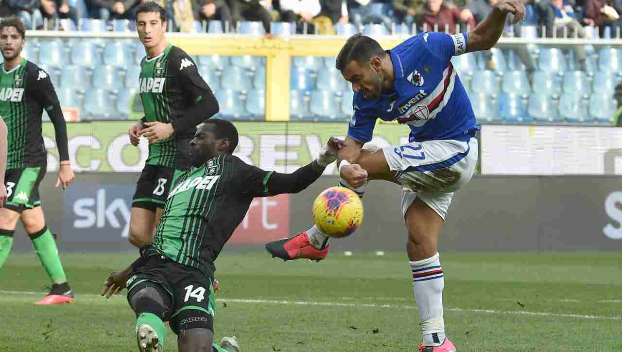 Sampdoria-Sassuolo diretta streaming